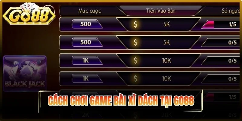 Cách chơi Xì Dách tại Go88